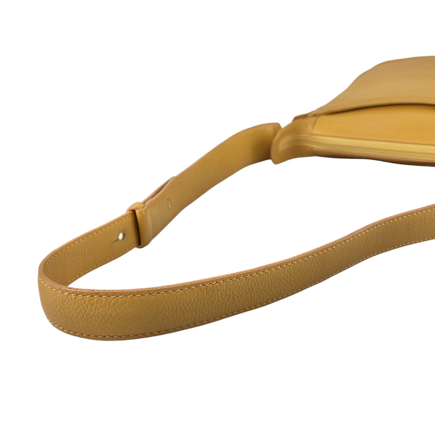 LOEWE Logo Embossed Shoulder bag Yellow Vintage uwdr5a