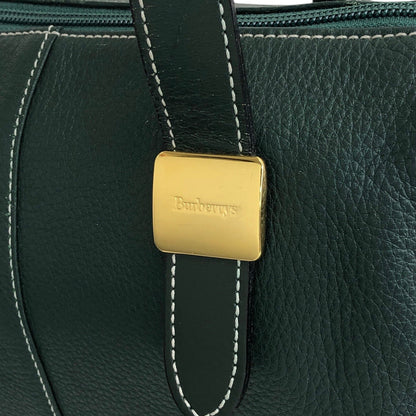 BURBERRY Boston bag Handbag Green Vintage kmfkyj