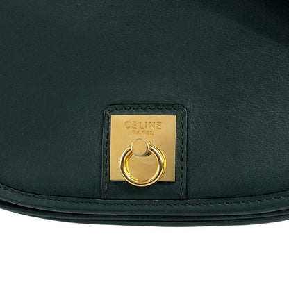 CELINE Gancini Shoulder bag Green Vintage 5xwwza