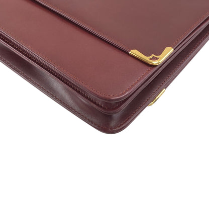 Cartier Flap Shoulder bag Bordeaux Vintage 26hrc3
