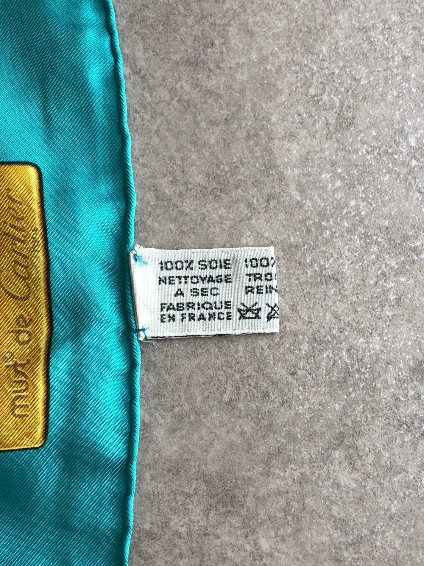 Cartier Silk Scarf White×Blue Vintage v2jmna