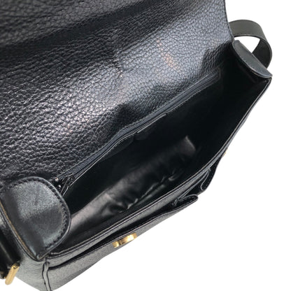 CELINE Gancini Shoulder bag Black Vintage s3twv4
