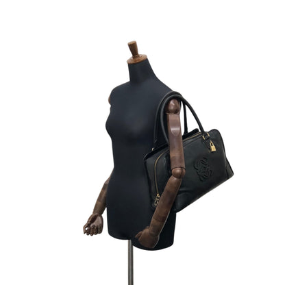 LOEWE Anagram Small Boston bag Handbag Black Vintage rtk3kf