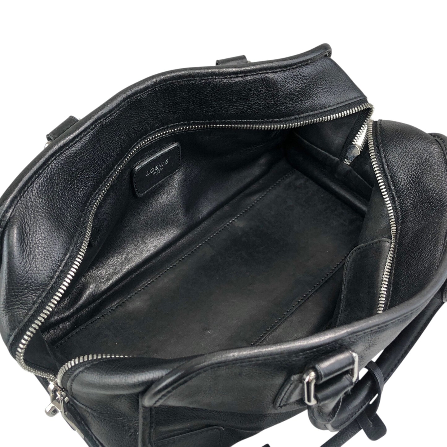 LOEWE Amazona28 Anagram Small Boston bag Handbag Black Vintage pi6ivk