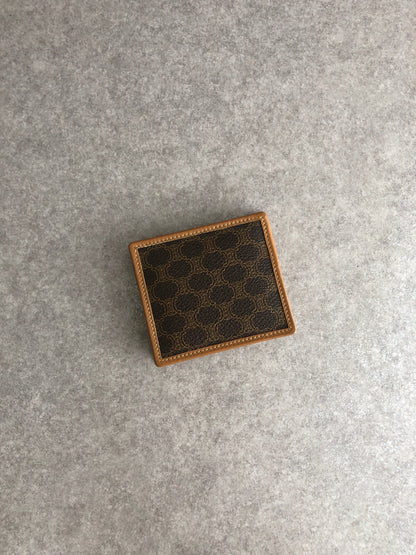 CELINE Macadam Coin Purse Brown Vintage 8a3g8d