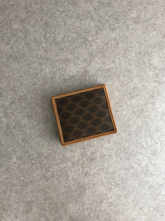 CELINE Macadam Coin Purse Brown Vintage 8a3g8d