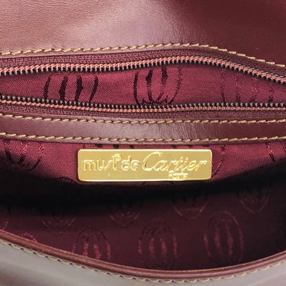 Cartier Front Buckle Shoulder bag Bordeaux Vintage iejnyi