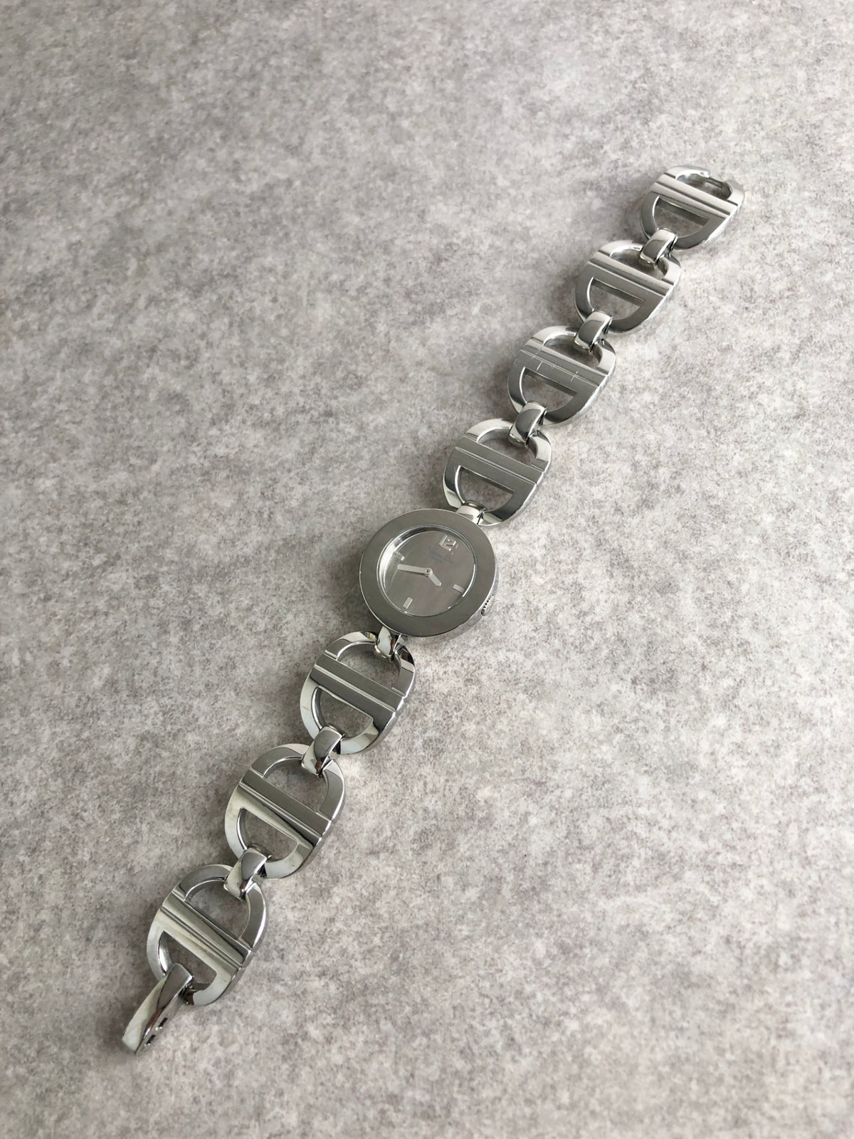 Christian Dior Logo Quartz Watch Silver CD022110 FA4647 Vintage drenb7