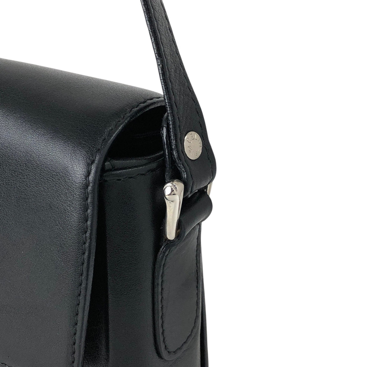 CELINE Gancini Shoulder bag Black Vintage zrwxe4