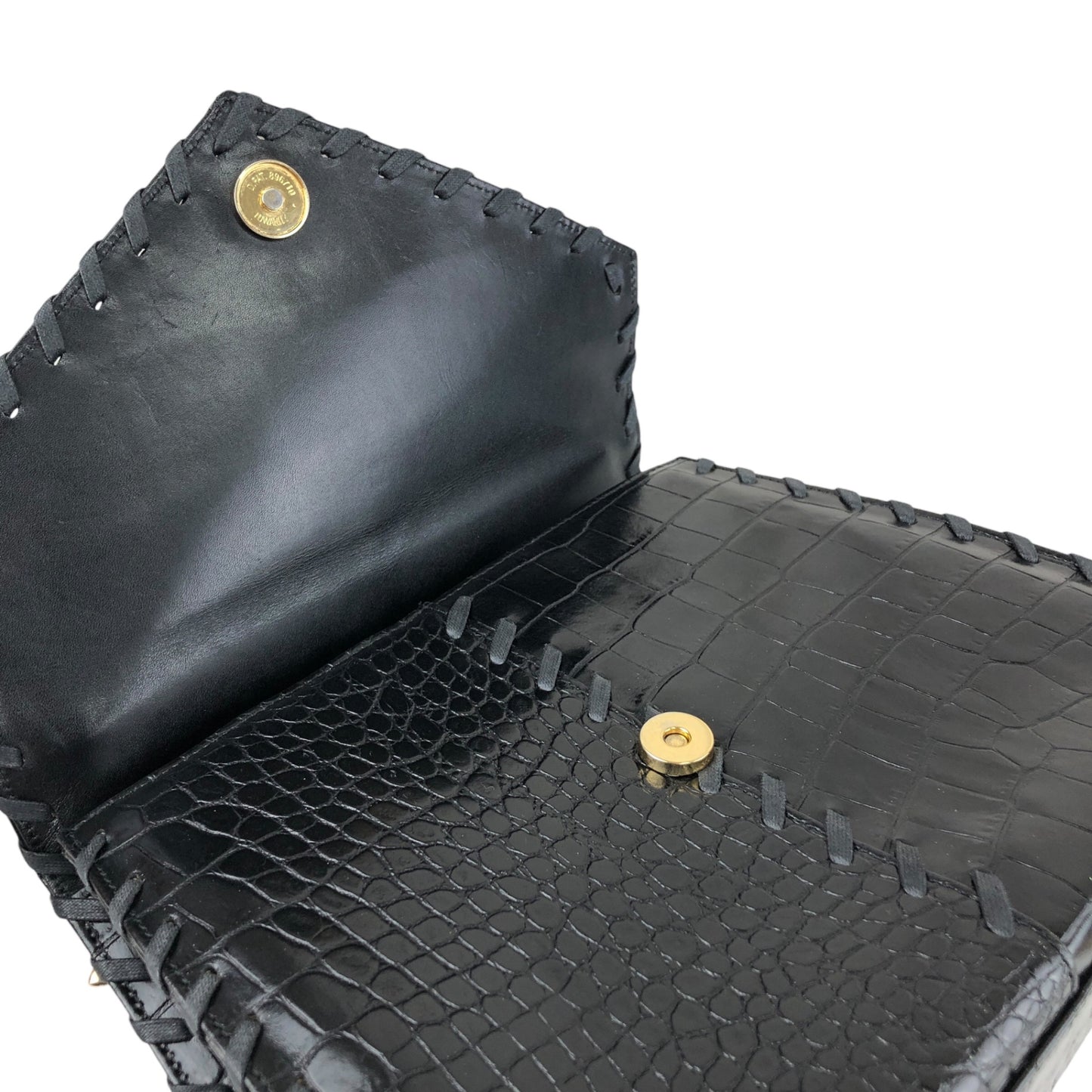 Yves Saint Laurent YSL Charm Handbag Black Vintage dxsc3k