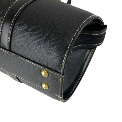 BURBERRY Logo Handbag Black Vintage vfc26w
