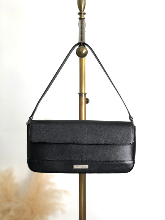 BURBERRY Logo Handbag Black Vintage gw5ren