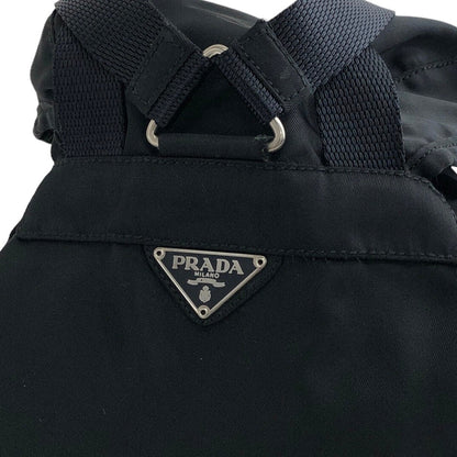 PRADA Triangle Logo Backpack Black Vintage x4kpsj