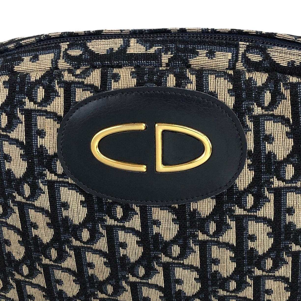 Christian Dior Trotter CD Logo Shoulder bag Navy Vintage 5jv6v2