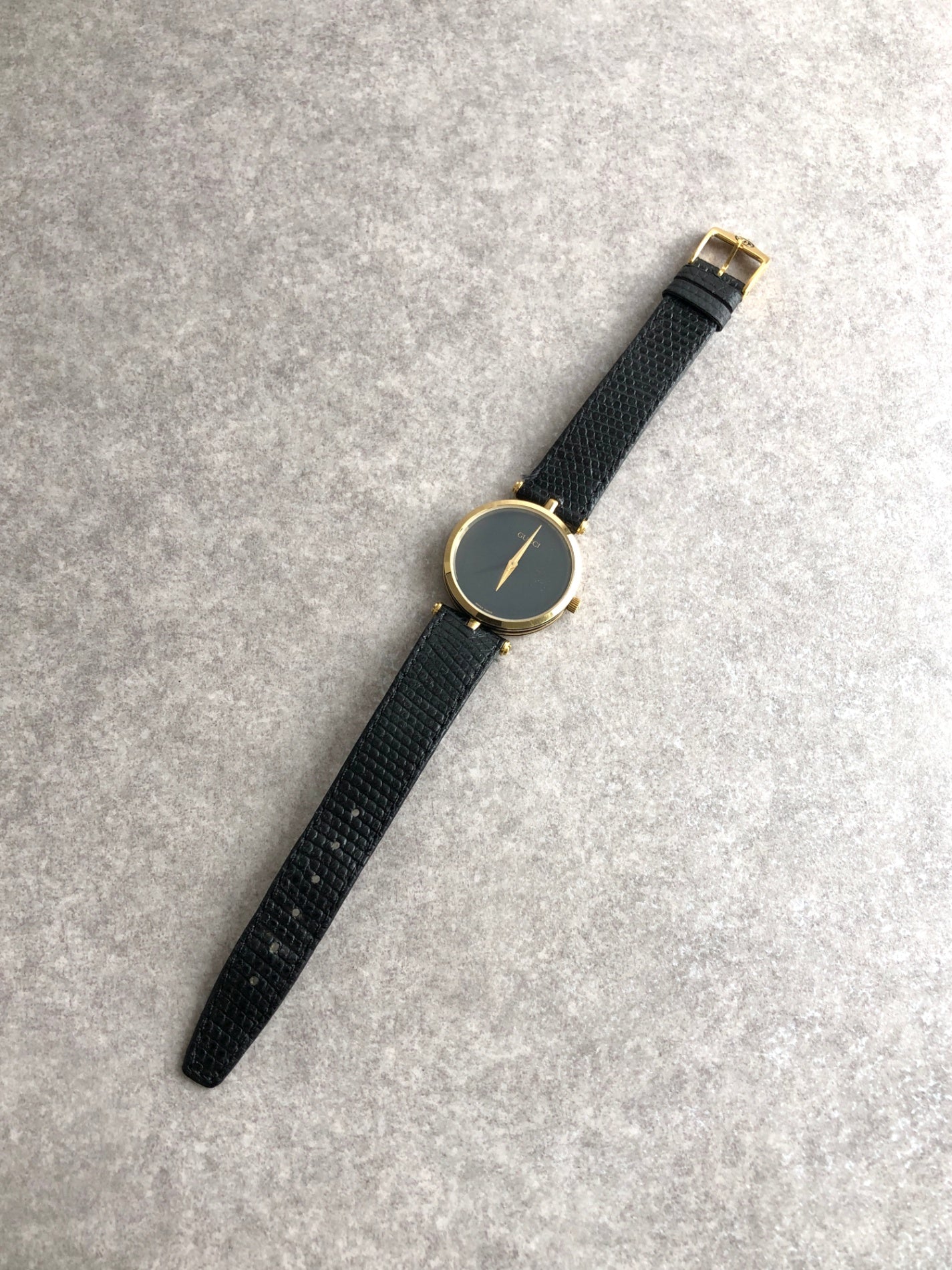 GUCCI Quartz Watch Black Vintage gipjhw