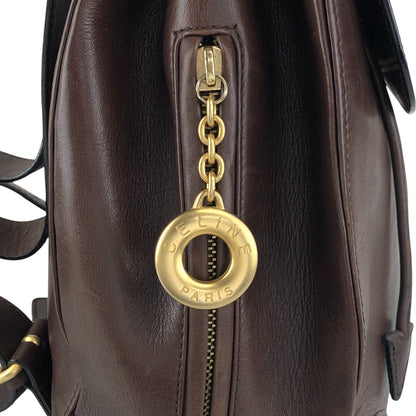 CELINE Logo Backpack Brown Vintage bw7ed4