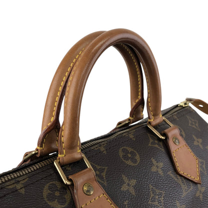 LOUIS VUITTON Monogram Boston bag Handbag Brown Vintage ancjxg