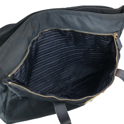 PRADA Tessuto Triangle Logo Totebag Black Vintage nvkgms