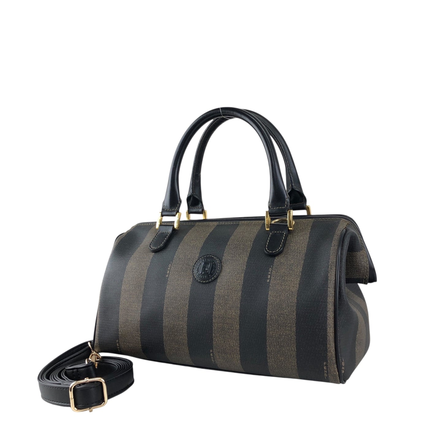 FENDI Pecan Two-way Small Boston bag Shoulder bag Black Vintage ze6stg