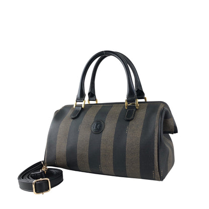 FENDI Pecan Two-way Small Boston bag Shoulder bag Black Vintage ze6stg