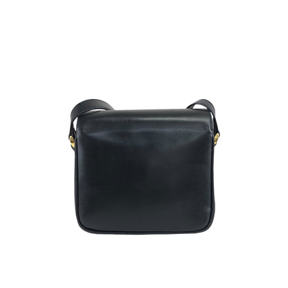 CELINE Blason Crossbody Shoulder bag Black Vintage p2ahhd