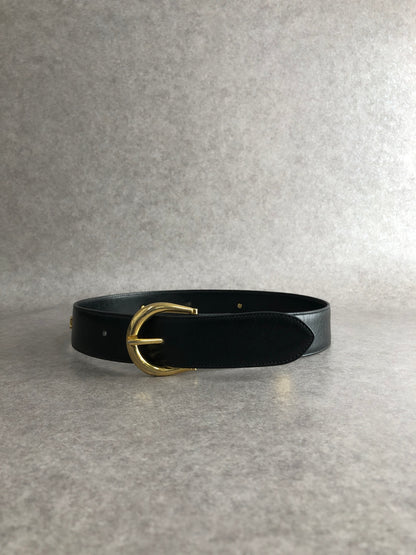 CELINE Blason Belt Black Vintage 6nyfwf