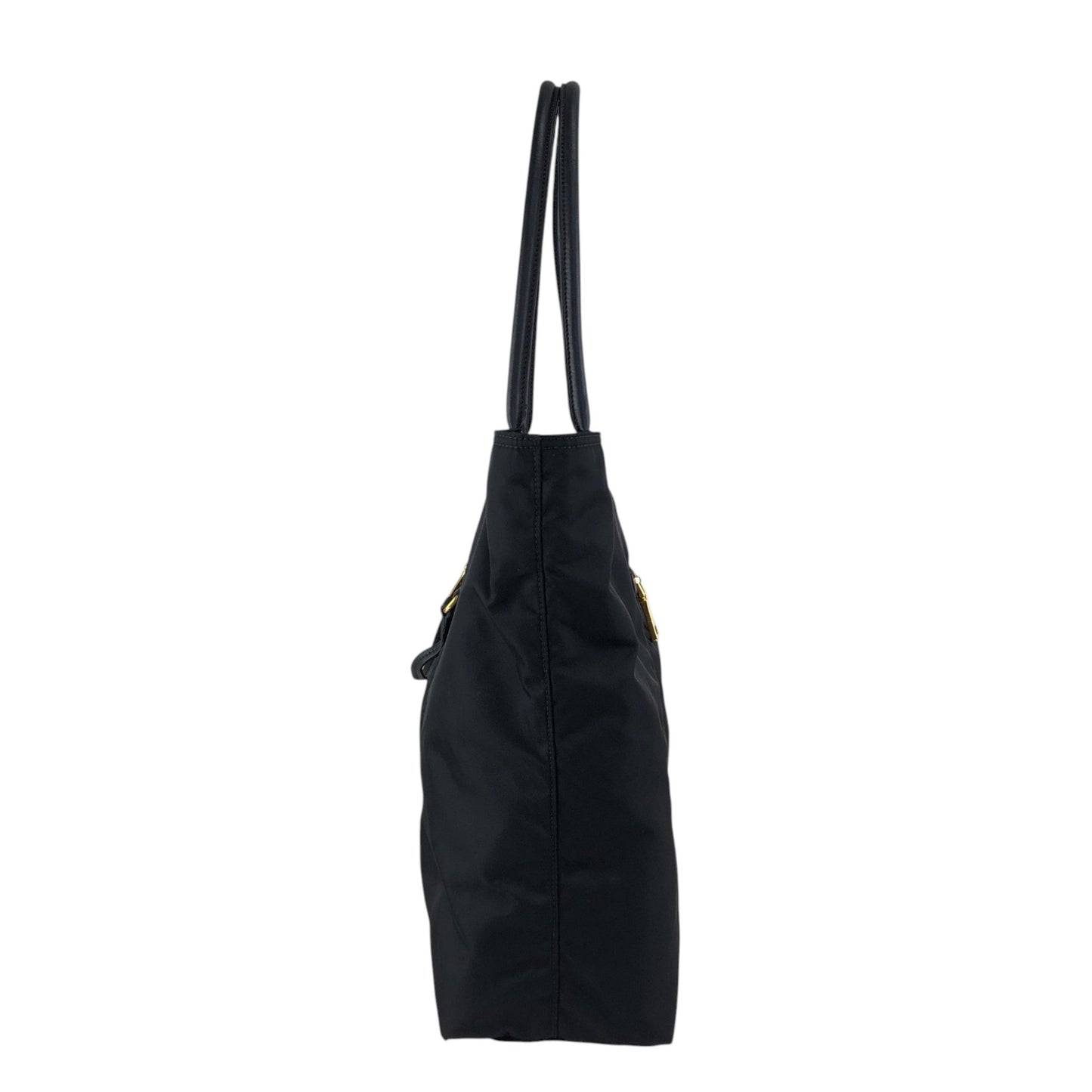 PRADA Tessuto Triangle Logo Front Pocket  Totebag Black Vintage 6rrumw