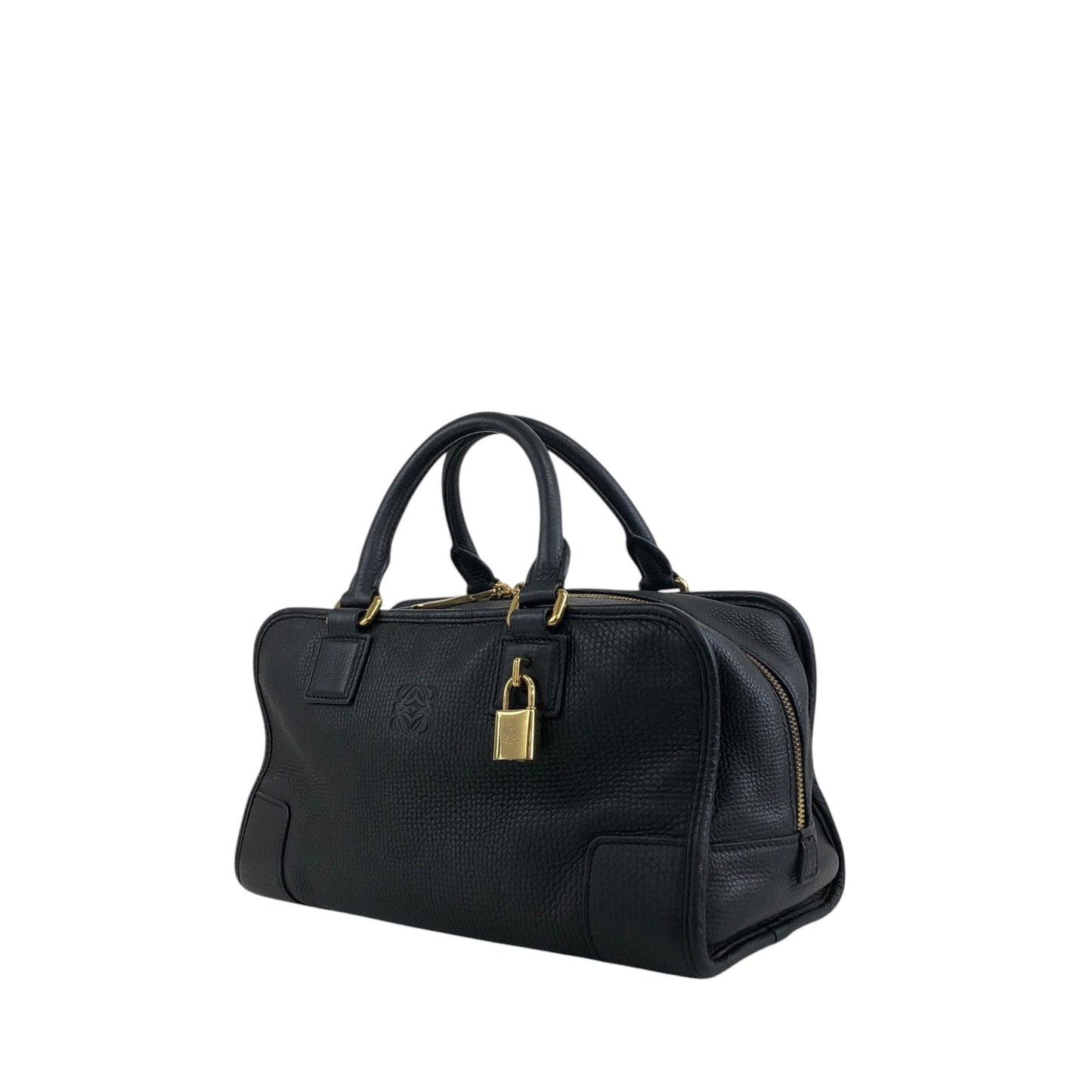 LOEWE Amazona28 Anagram Handbag Boston bag Black Vintage n43dbr