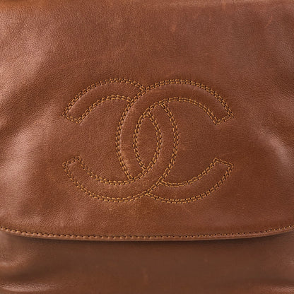 CHANEL Coco Mark Shoulder bag Brown Vintage 4fngsv