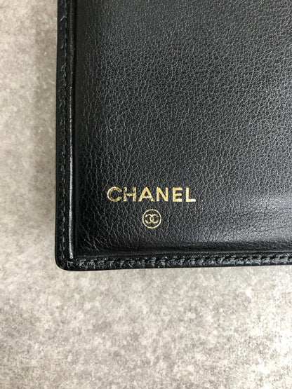 CHANEL Coco Mark Card holder Black Vintage 882n2e