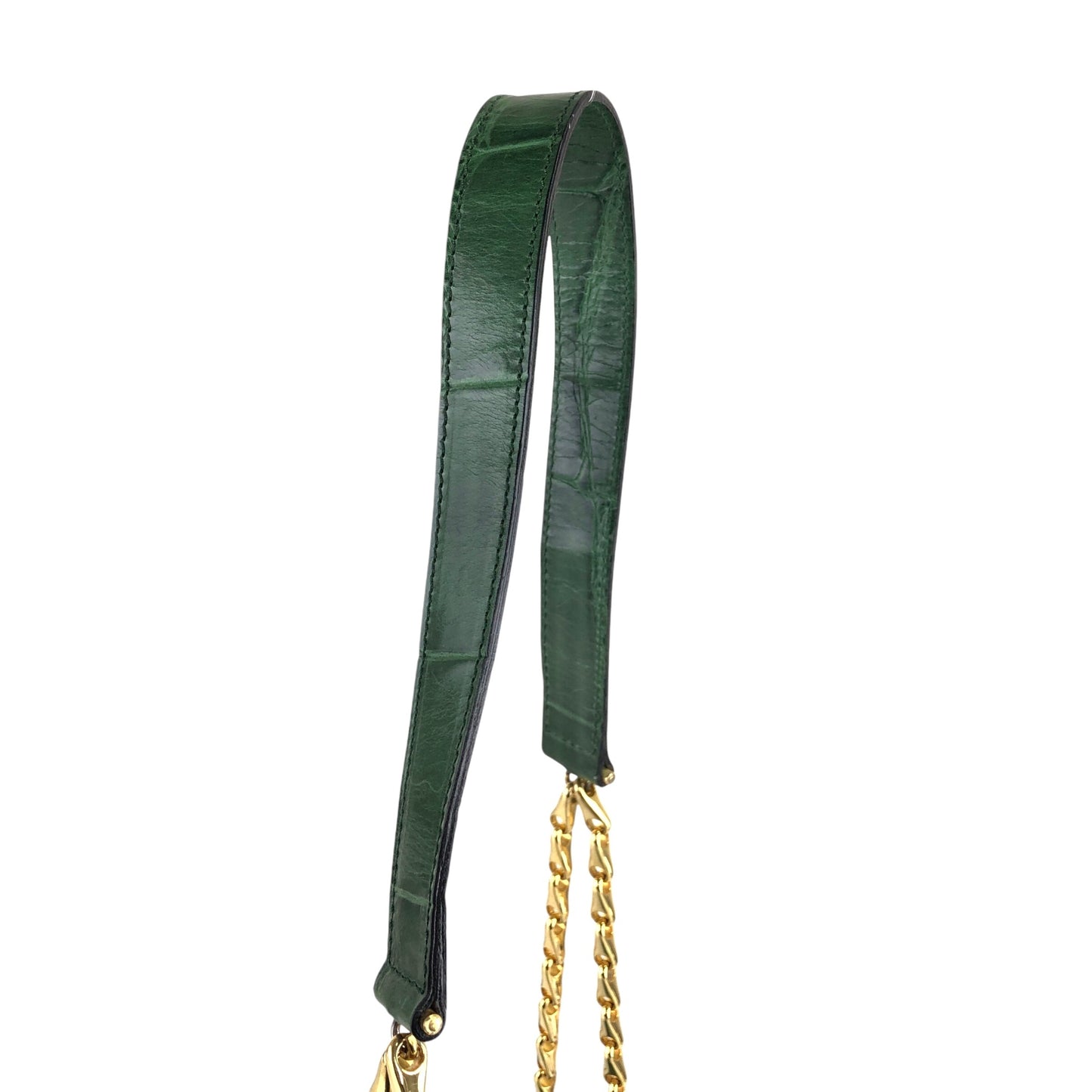 CELINE Chain Shoulder bag Green Vintage dwbc7x