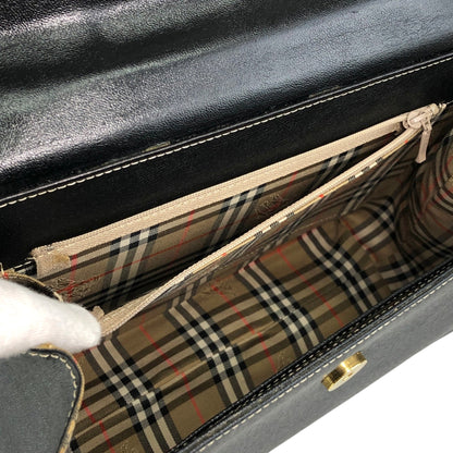 BURBERRY Logo Two-way Handbag Shoulder bag Black Vintage uuyiy5