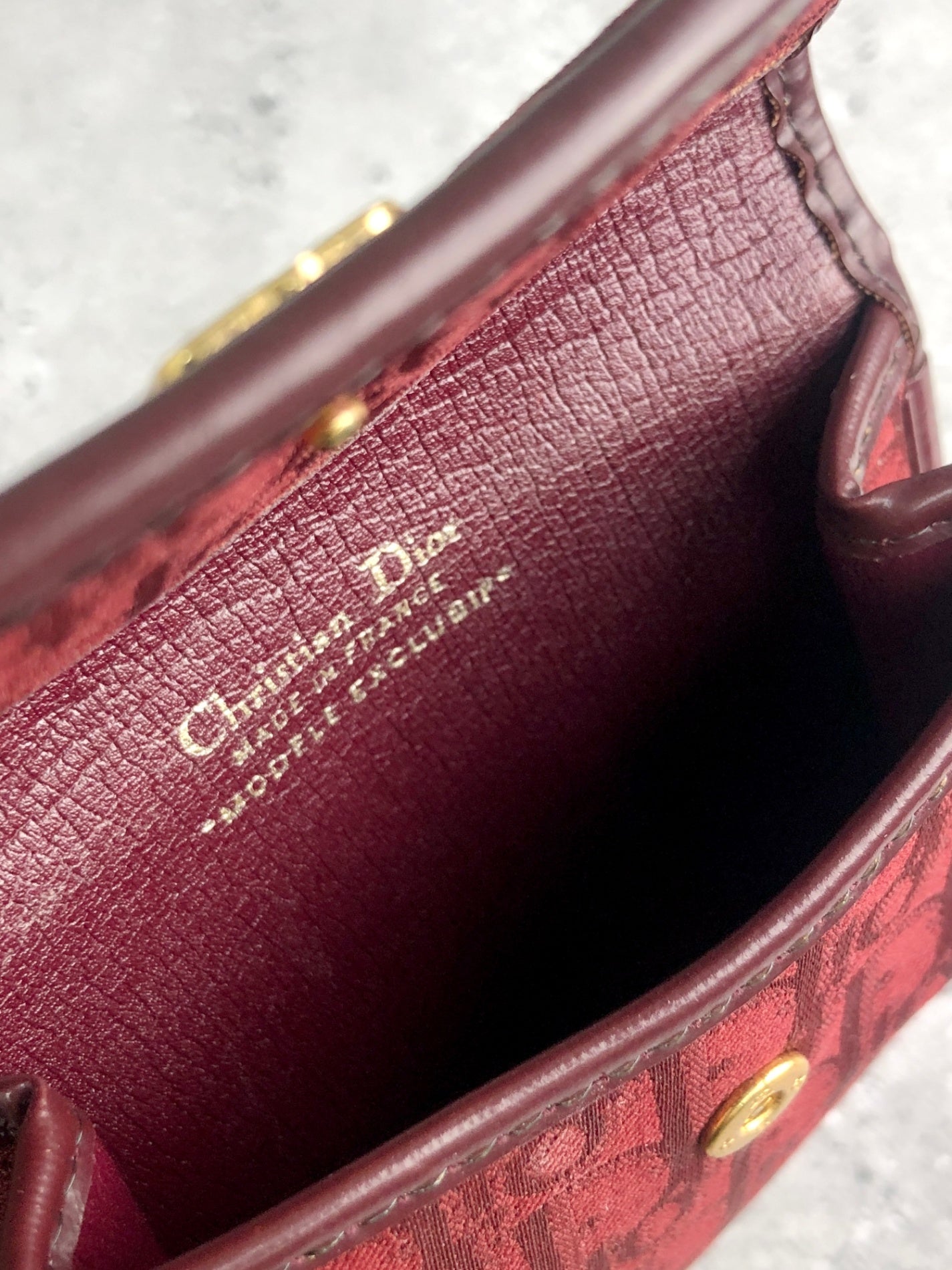 Christian Dior Trotter Coin Purse Red Vintage 4vky8y