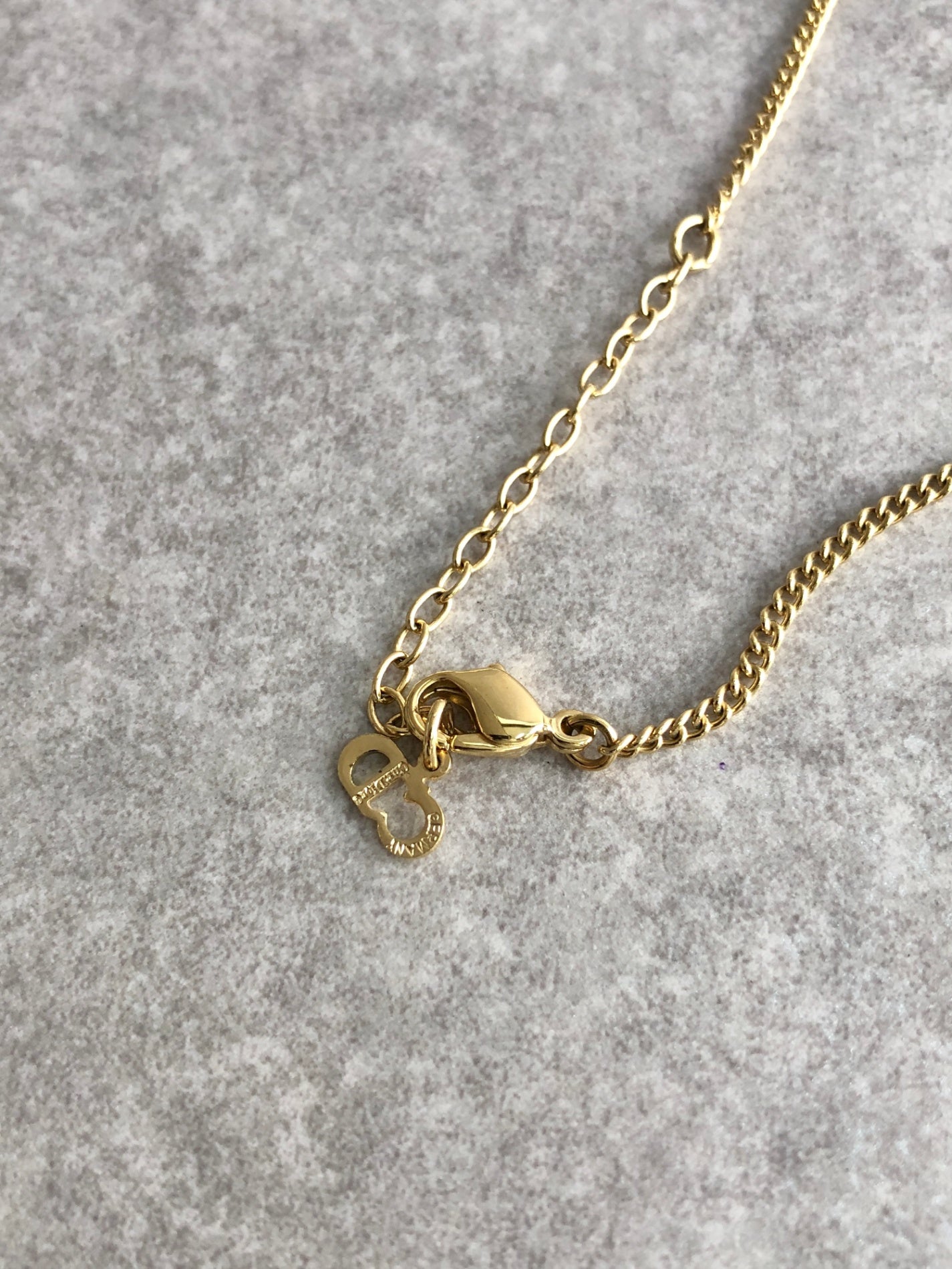 Christian Dior CD Logo Rhinestone Necklace Gold Vintage 3rza6f