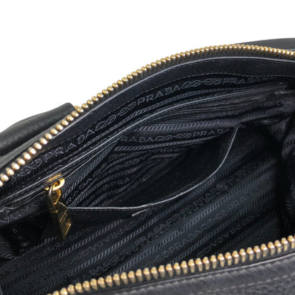 PRADA Logo Two-way Handbag Shoulder bag Black Vintage bwhz6p