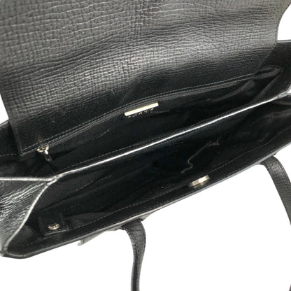 LOEWE Logo Embossed Handbag Black Vintage xvn4mm