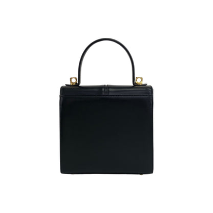 Yves Saint Laurent Logo Two-way Handbag Shoulder bag Black Vintage ktpth7