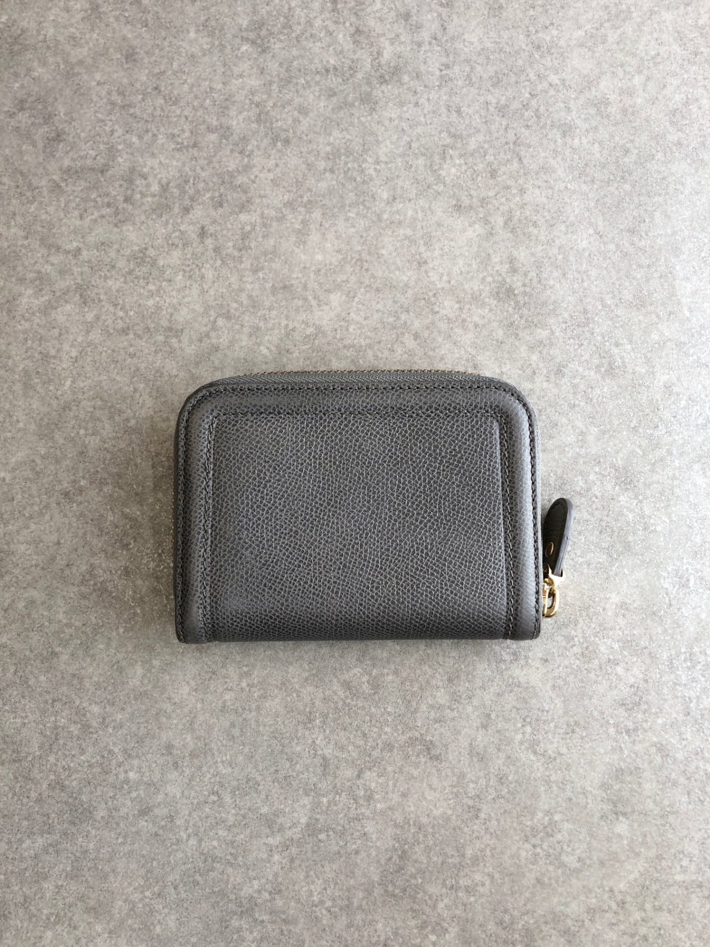 Salvatore Ferragamo Vala Ribbon Coin Purse Card holder Gray Vintage bvh27m