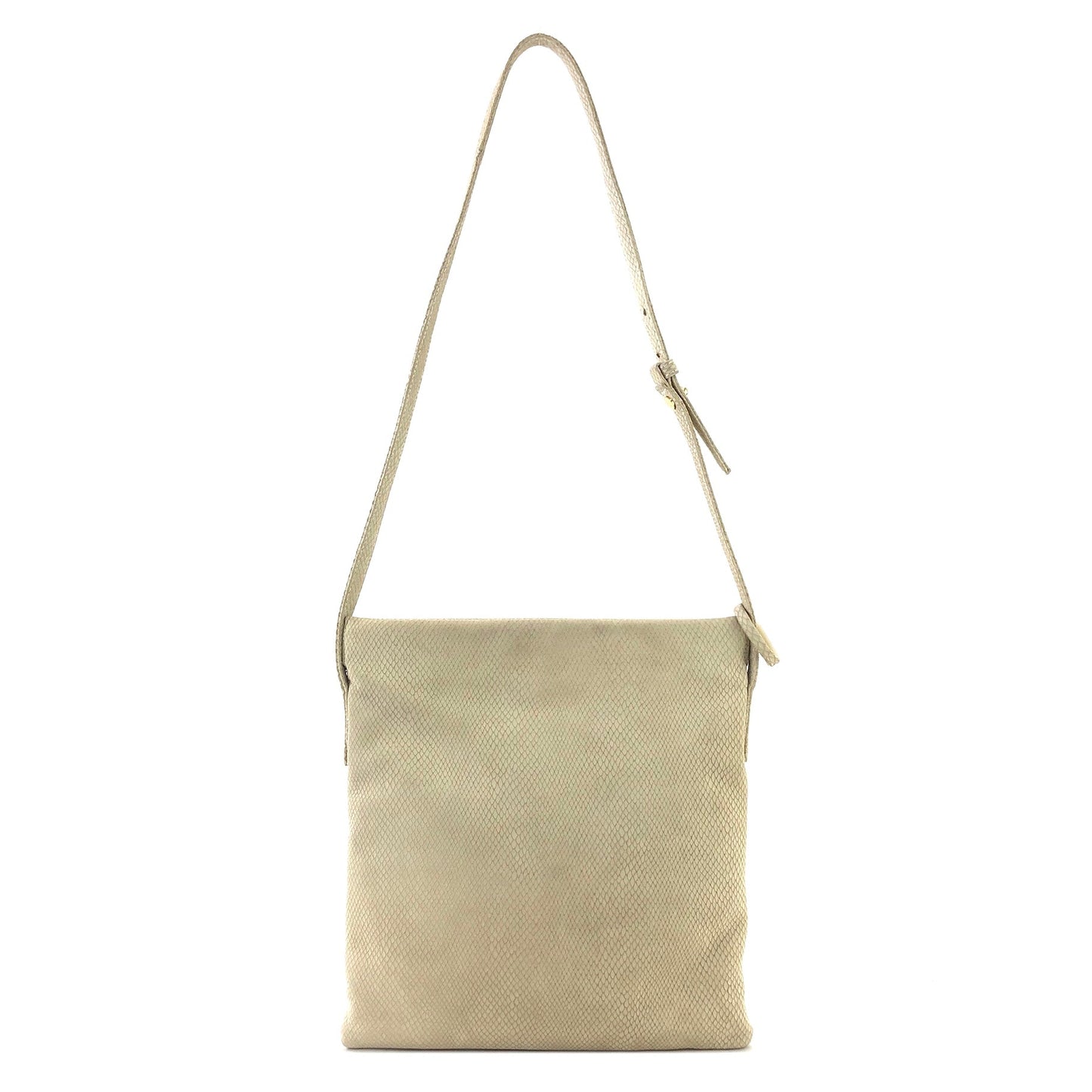 LOEWE Lizard Embossed Leather Shoulder bag Ivory Vintage htd4a3