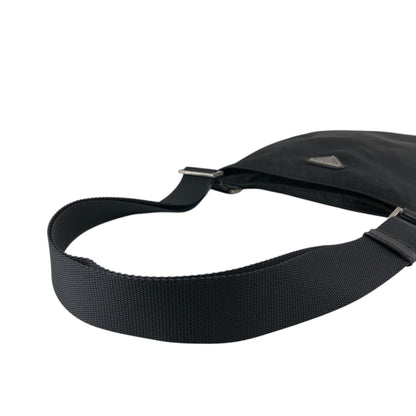 PRADA Tessuto Triangle Logo Shoulder bag Black Vintage jxt8gd