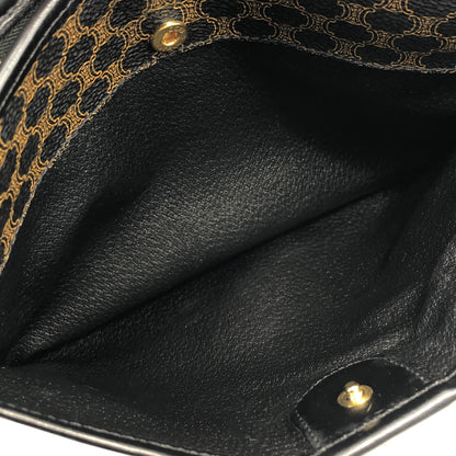 CELINE Macadam Gancini Clutch bag Black Vintage kr8u47