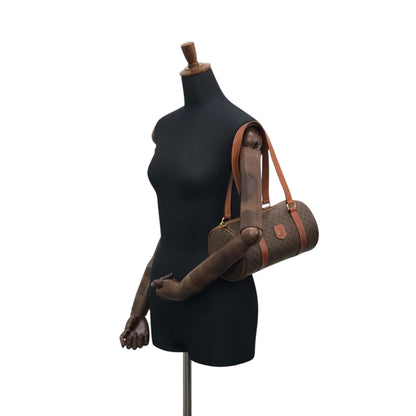 CELINE Macadam Blason Handbag Brown Vintage 4iwnzj