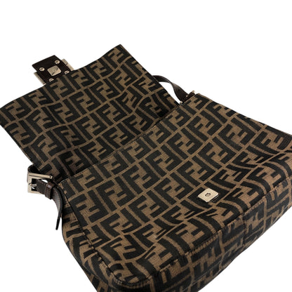 FENDI Zucca Mamma Baguette Shoulder bag Brown Vintage mrnknx