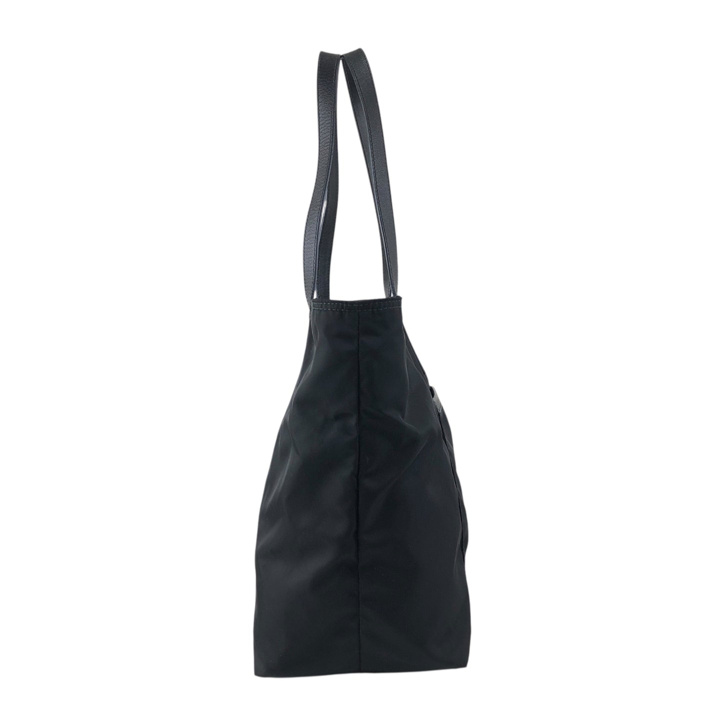 PRADA Triangle Logo Front Pocket Totebag Black Vintage p2sa5n