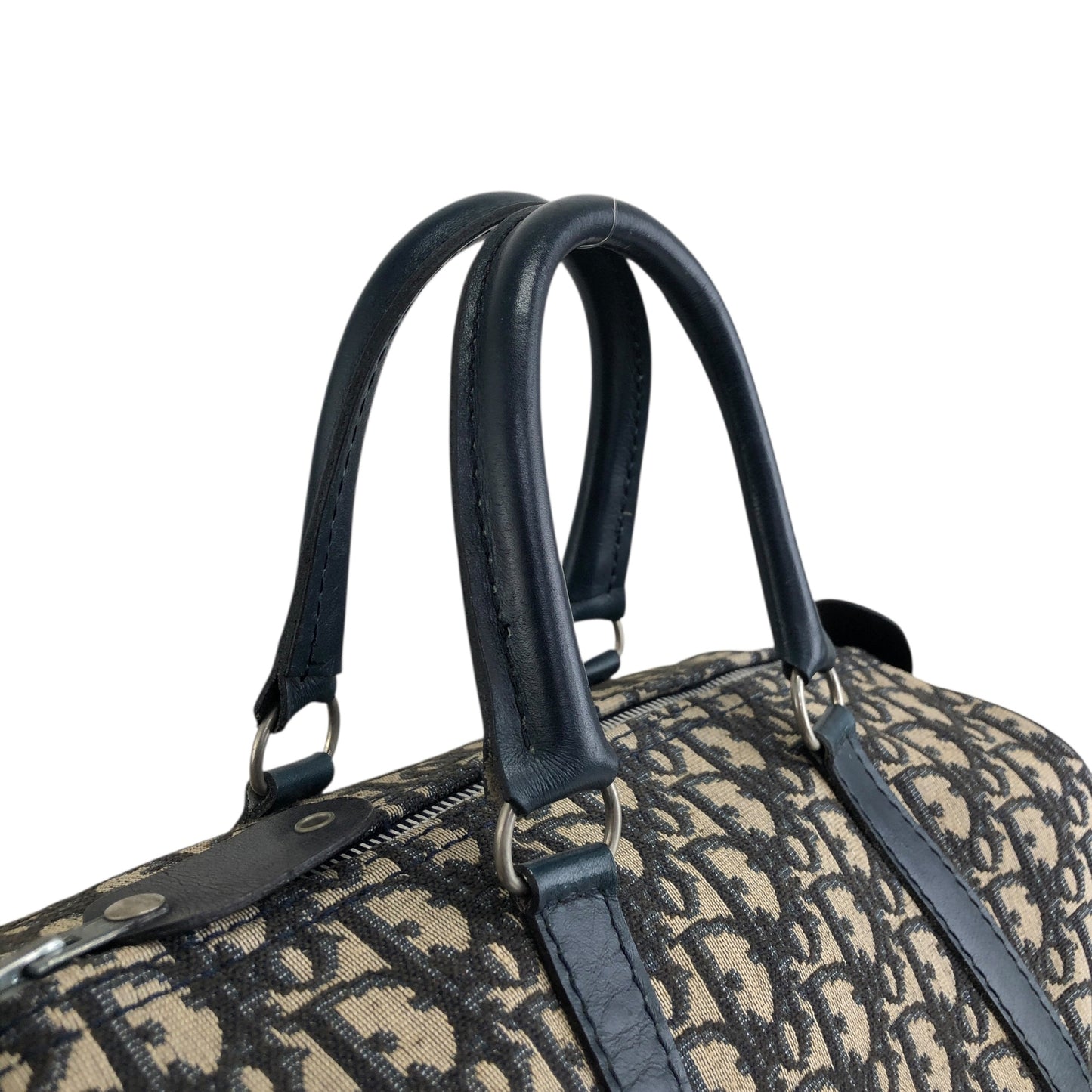 Christian Dior Trotter Handbag Boston bag Navy Vintage fw6xn6