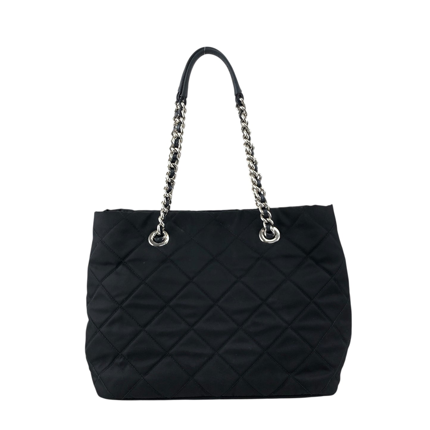 PRADA Triangle Logo Handbag Chain Shoulder bag Black 1BG740 Vintage vfbw8x