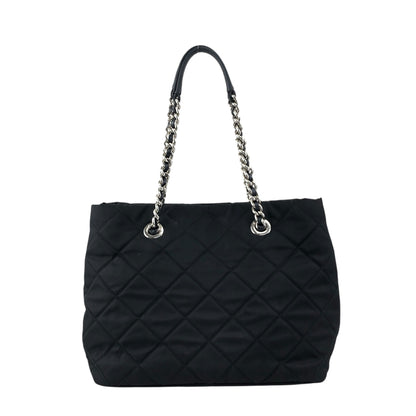 PRADA Triangle Logo Handbag Chain Shoulder bag Black 1BG740 Vintage vfbw8x