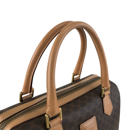 CELINE Macadam Blason Two-way Handbag Shoulder bag Brown Vintage h5nkpp