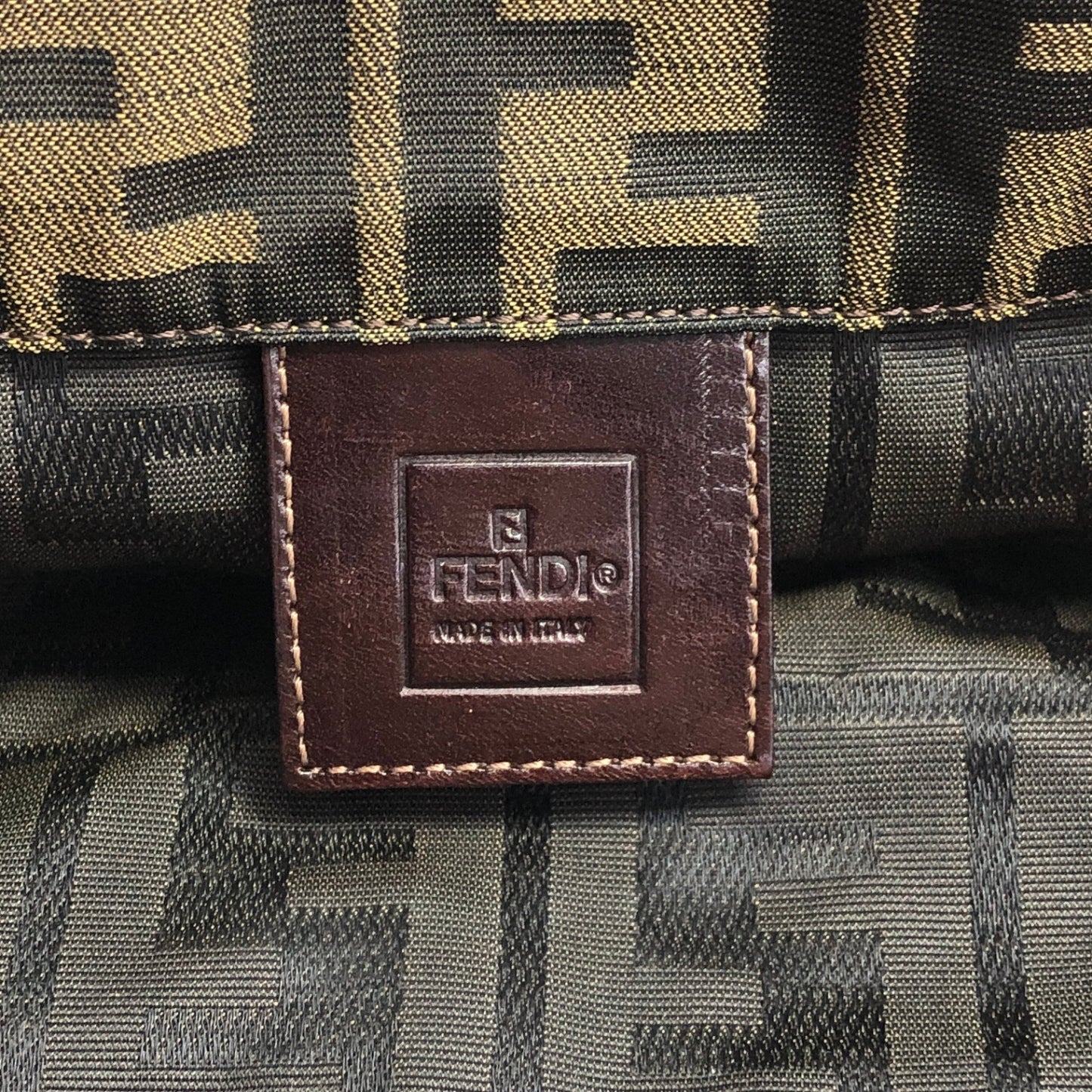 FENDI Zucca Handbag Totebag Brown Vintage fjksnk