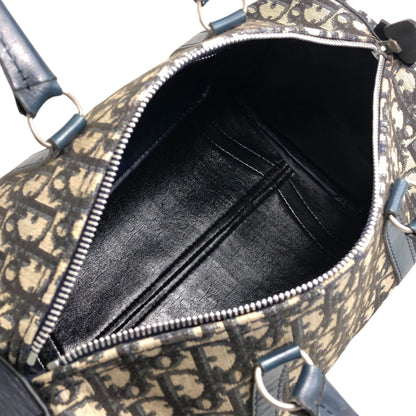 Christian Dior Trotter Handbag Boston bag Navy Vintage fw6xn6